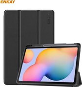 Voor Samsung Galaxy Tab S6 Lite P610 / P615 ENKAY ENK-8003 PU-leer + TPU Smart Case met Pen-sleuf (zwart)
