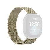 Voor Fitbit Versa 3 / Fitbit magnetische Milano vervangende riem, maat: kleine code (officieel goud)