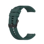 Voor Huawei Watch GT 2 42mm siliconen vervangende polsband horlogeband met zwarte gesp (donkergroen)
