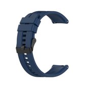 Voor Huawei Watch GT 2 42mm siliconen vervangende polsband horlogeband met zwarte gesp (donkerblauw)