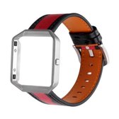 Voor Fitbit Blaze mannen aangepaste vervangende polsband horlogeband (zwart rood)