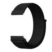 Voor Samsung Galaxy Watch 42 mm eenvoudige nylon gevlochten riem (donker zwart)