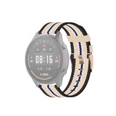 Voor Xiaomi horloge kleur 22 mm nylon denim polsband horlogeband (zwart en beige)