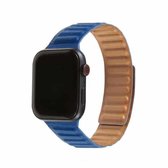Loop lederen horlogeband voor Apple Watch Series 6 & SE & 5 & 4 44 mm / 3 & 2 & 1 42 mm (nachtblauw)