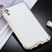 Voor iPhone XR SULADA Kleurrijke Shield Series TPU + Plating Edge beschermhoes (wit)
