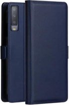 DZGOGO MILO-serie PC + PU horizontale lederen flip-hoes voor Samsung Galaxy A7 (2018), met houder en kaartsleuf en portemonnee (blauw)