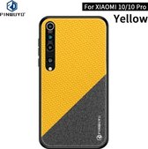 Voor Xiaomi 10 / 10pro PINWUYO Rong-serie schokbestendige pc + TPU + beschermhoes van chemische vezeldoek (geel)