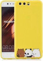 Voor Huawei P30 Pro schokbestendige beschermhoes Volledige dekking siliconen hoes (Bear Family)