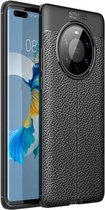 Voor Huawei Mate 40 Pro + Litchi Texture TPU schokbestendig hoesje (zwart)