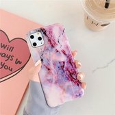 Voor iPhone 12 Pro Max TPU Smooth Marbled IMD mobiele telefoonhoes (Purple Stone F9)