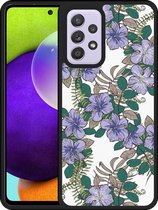 Hardcase Hoesje Geschikt voor Samsung Galaxy A52 Purple Flowers