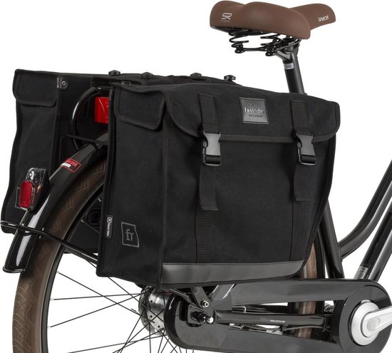 Fastrider Canvas Hybride 93 Dubbele Fietstas Zwart - 41L van FastRider — afbeelding 3