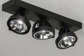Lumidora Opbouwspot 73580 - 3 Lichts - G9 - Zwart - Aluminium