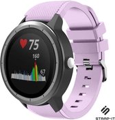 Siliconen Smartwatch bandje - Geschikt voor  Garmin Vivoactive 3 siliconen bandje - lila - Strap-it Horlogeband / Polsband / Armband