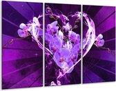 Peinture sur verre d'orchidée | Mauve rose | 120x80cm 3 Liège | Tirage photo sur verre |  F005853