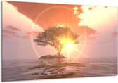 Peinture sur verre Sunset | Jaune, violet, blanc | 120x70cm 1Hatch | Tirage photo sur verre |  F000464