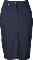 Dames rok twill marine knoopsluiting | Maat 48