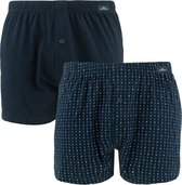 Götzburg 2P wijde boxers geruit minipatroon blauw - 5XL