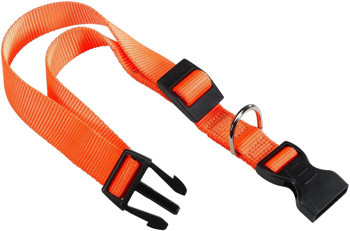Ferplast Klikhalsband - halsband Hond Nylon 56 Cm Oranje - hondenhalsband