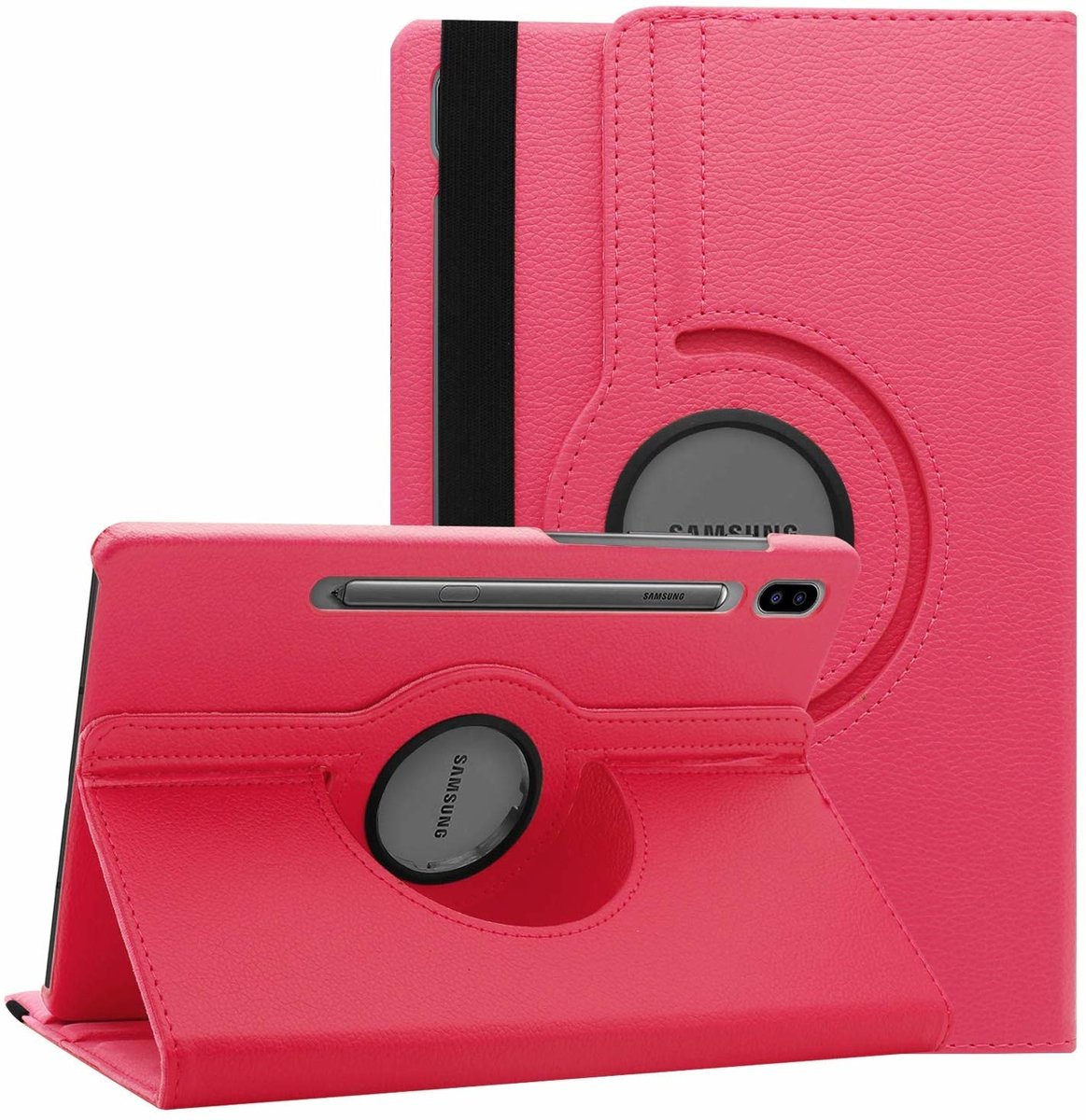 Hoes Geschikt voor Samsung Galaxy Tab S6 360° Draaibare Hoes - Roze Ntech