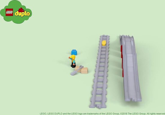 Lego 10872 duplo town les rails et le pont du train jouet pour