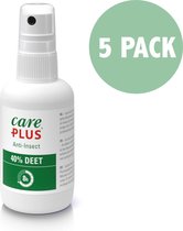 5x Care Plus Deet 40% spray 100 ml - Voordeelverpakking