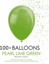 100 Kleine ballonnen parel lime groen.