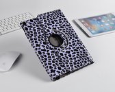 H.K. Draaibaar/Boekhoesje hoesje tijgerprint paars geschikt voor Apple iPad AIR 5/6/7/8/AIR/AIR2/2017/2018 + stylus pen