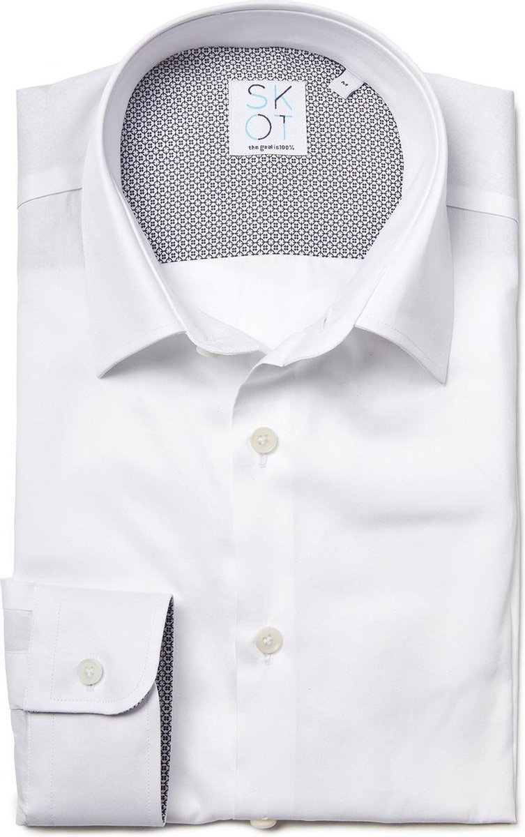 SKOT Fashion Duurzaam Overhemd Heren Shadow White - Wit - Maat S