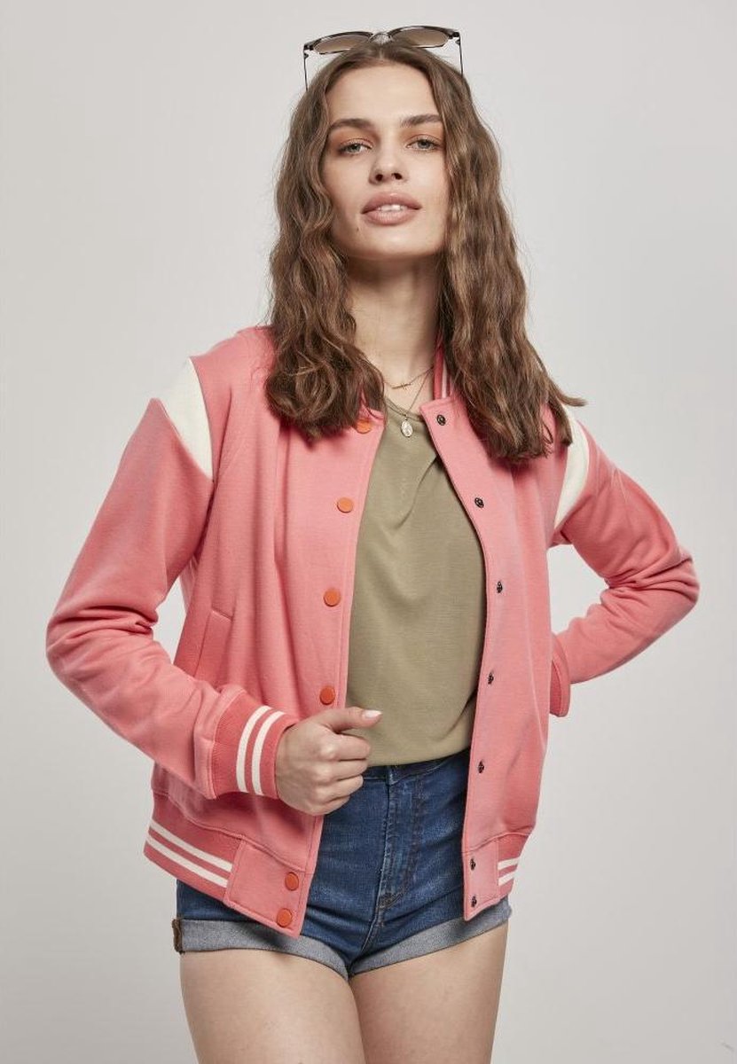 Urban Classics Inset Sweat College jacket 3XL Roze
