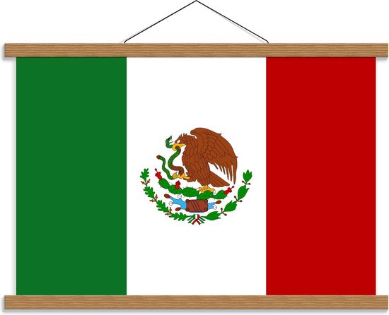 Schoolplaat – Landbeeldmerk van Mexico - 60x40cm Foto op Textielposter (Wanddecoratie op Schoolplaat)