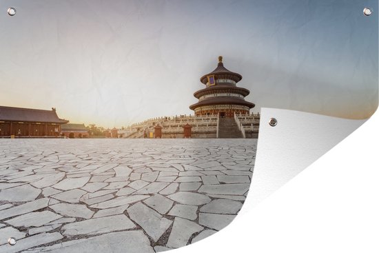 Tuindecoratie Tempel van de Hemel in China bij de Verboden Stad - 60x40 cm - Tuinposter - Tuindoek - Buitenposter