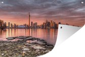 Les toits de la ville de Toronto au coucher du soleil en Amérique Affiche de jardin 180x120 cm - Toile de jardin / Toile d'extérieur / Peintures d'extérieur (décoration de jardin) XXL / Groot format!