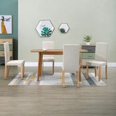 Medina Eetkamerstoelen 4 st stof crème