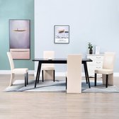 Medina Eetkamerstoelen 4 st kunstleer crème