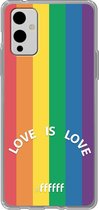 6F hoesje - geschikt voor OnePlus 9 -  Transparant TPU Case - #LGBT - Love Is Love #ffffff