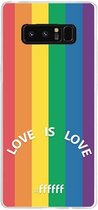 6F hoesje - geschikt voor Samsung Galaxy Note 8 -  Transparant TPU Case - #LGBT - Love Is Love #ffffff