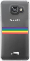 6F hoesje - geschikt voor Samsung Galaxy A3 (2016) -  Transparant TPU Case - #LGBT - Horizontal #ffffff