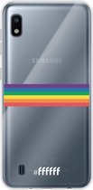 6F hoesje - geschikt voor Samsung Galaxy A10 -  Transparant TPU Case - #LGBT - Horizontal #ffffff