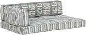 Medina Bankkussen pallet stof patchwork grijs
