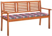 Medina Tuinbank 3-zits met kussen 150 cm massief eucalyptushout