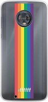 6F hoesje - geschikt voor Motorola Moto G6 -  Transparant TPU Case - #LGBT - Vertical #ffffff