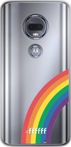 Motorola Moto G7 Hoesje Transparant TPU Case - #LGBT - Rainbow #ffffff