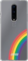 6F hoesje - geschikt voor OnePlus 8 -  Transparant TPU Case - #LGBT - Rainbow #ffffff