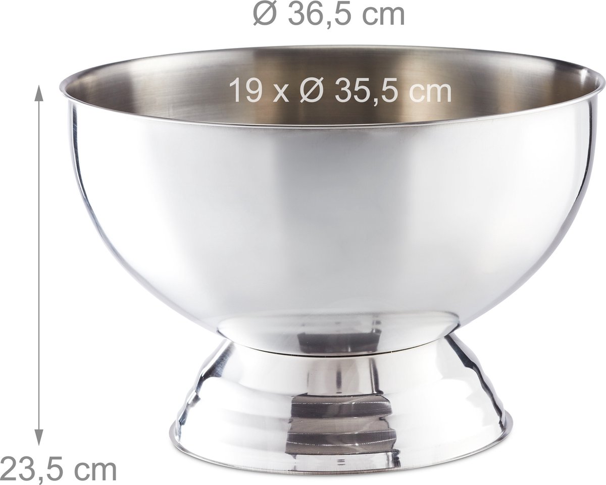 Support De Refroidisseur à Champagne Relaxdays - Lot De 2, Fer Argenté, Pour Seaux De 18 Cm