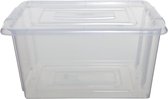 Whitefurze Stack & Store Petite boîte de rangement 14 litres sans couvercle, transparente