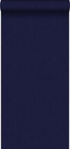 ESTAhome behang jeans structuur donkerblauw - 137735 - 53 x 1005 cm