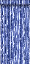 Origin behang strepen blauw - 347219 - 53 cm x 10,05 m