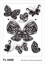 Sanders & Sanders muursticker vlinders zwart - 600260 - 65 x 85 cm