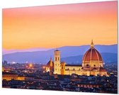 Wandpaneel Florence Basiliek Italië  | 150 x 100  CM | Zilver frame | Wand-beugels (27 mm)